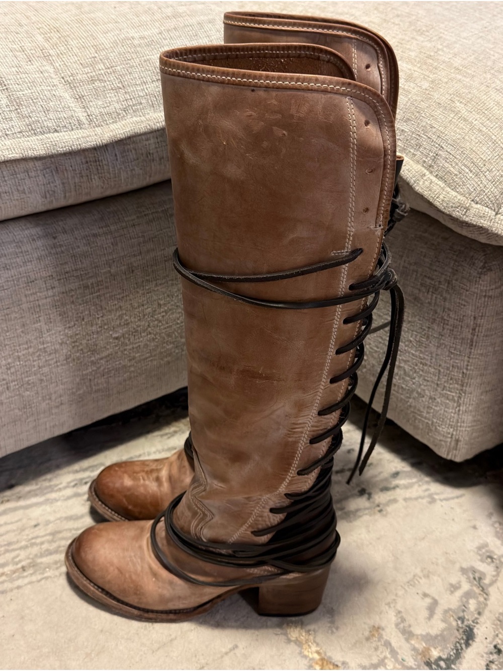 Freebird by Steven Brown Lace-Up Tall Leather Boots - Picture 6 of 11